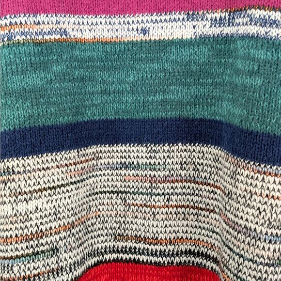 Knox Rose Striped Knit Turtleneck Sweater Colorful Dopamine Festive Christmas 2x - Picture 8 of 11